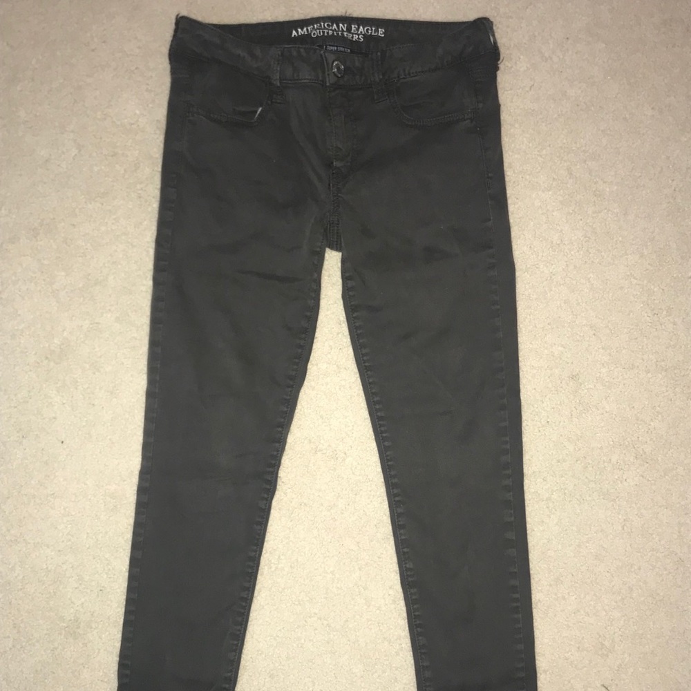 Olive American Eagle Superstretch Jeggings